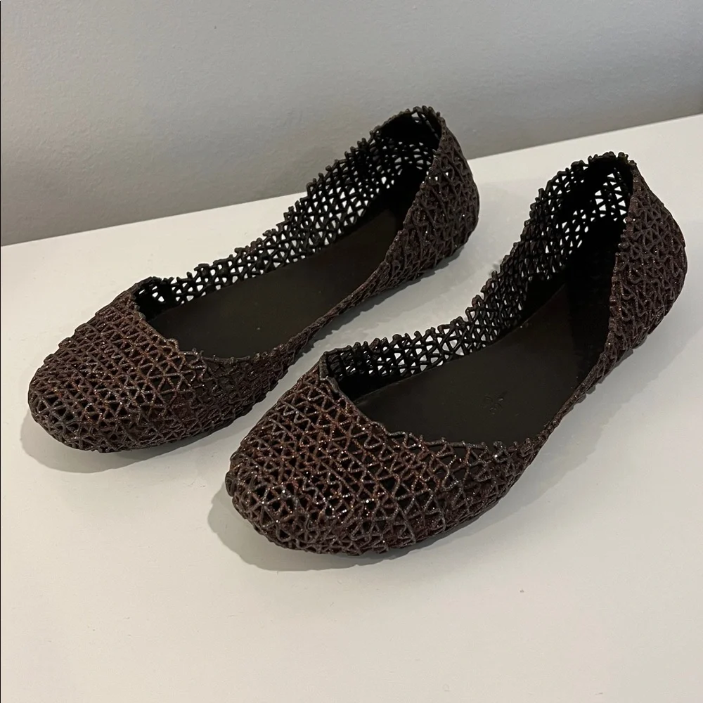 MELISSA brown Campana flat size 7 - Picture 3 of 5